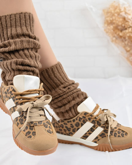 Pantofi Sport De Dama,Din Piele Ecologica intoarsa,D1411,Leopard