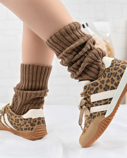 Pantofi Sport De Dama,Din Piele Ecologica intoarsa,D1411,Leopard