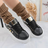 Pantofi Sport De Dama,Din piele Ecologica,Cu pietre,D1368,Negru