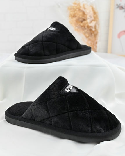 Papuci de casa Barbati,cu blanite,PB2022,Negru