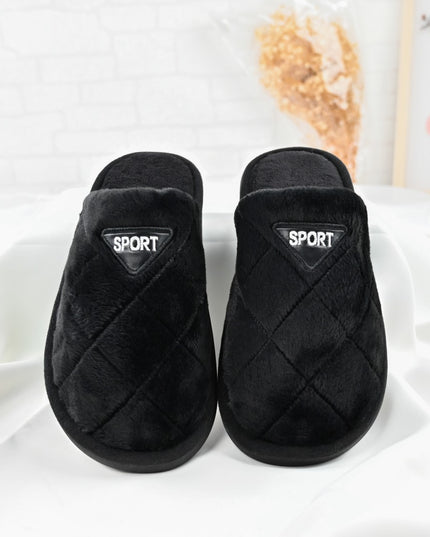 Papuci de casa Barbati,cu blanite,PB2022,Negru