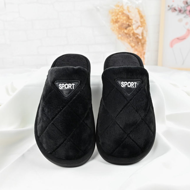 Papuci de casa Barbati,cu blanite,PB2022,Negru