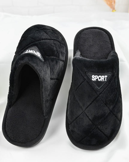 Papuci de casa Barbati,cu blanite,PB2022,Negru