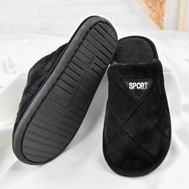 Papuci de casa Barbati,cu blanite,PB2022,Negru