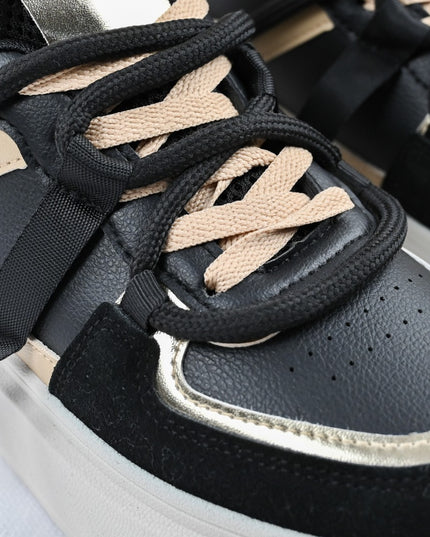 Pantofi sport de dama,D1309,Din piele ecologica,Negru