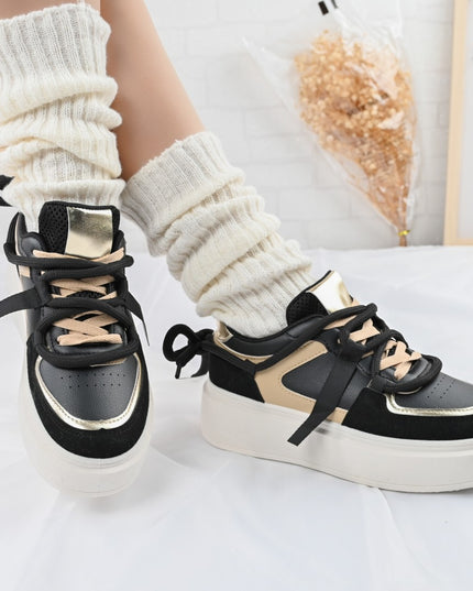 Pantofi sport de dama,D1309,Din piele ecologica,Negru