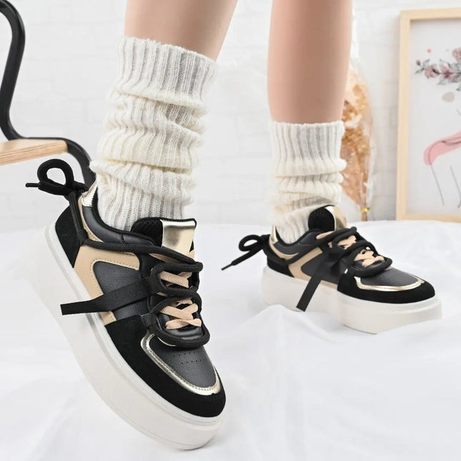 Pantofi sport de dama,D1309,Din piele ecologica,Negru OEM