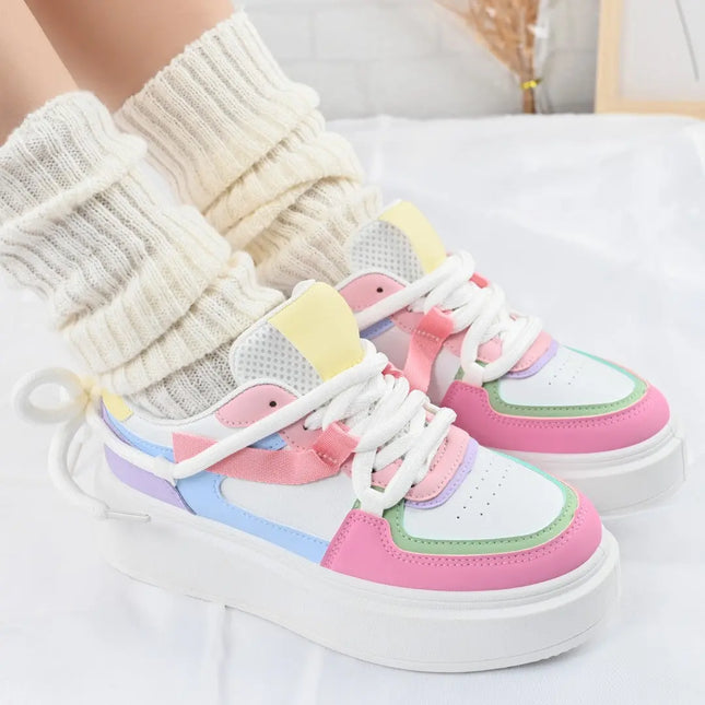 Pantofi sport de dama,D1309,Din piele ecologica,Multicolori OEM
