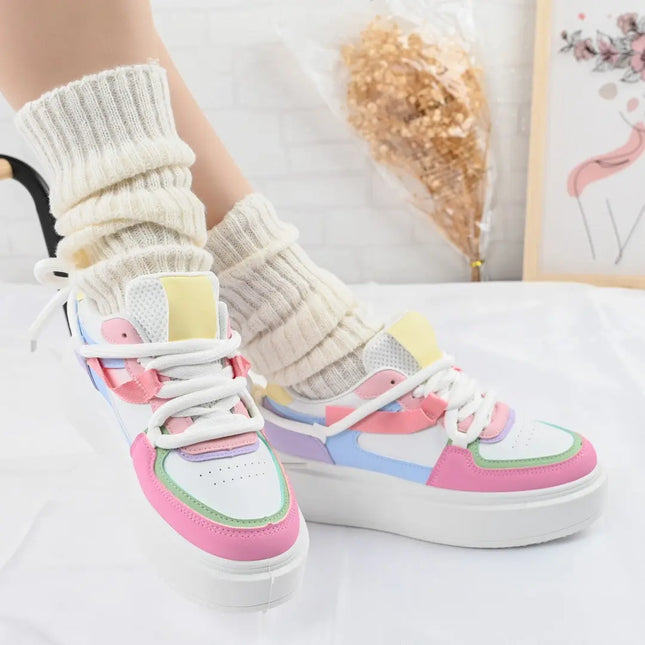 Pantofi sport de dama,D1309,Din piele ecologica,Multicolori OEM