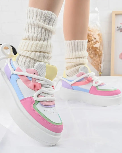 Pantofi sport de dama,D1309,Din piele ecologica,Multicolori OEM