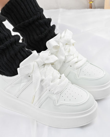 Pantofi sport de dama,D1308,Din piele ecologica,Alb