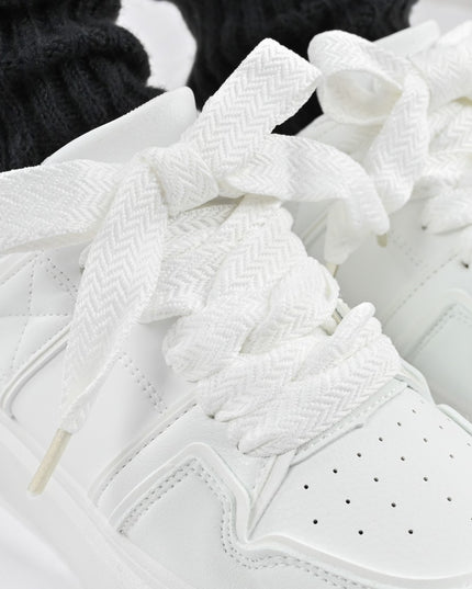 Pantofi sport de dama,D1308,Din piele ecologica,Alb