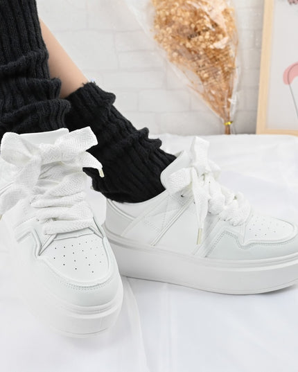 Pantofi sport de dama,D1308,Din piele ecologica,Alb