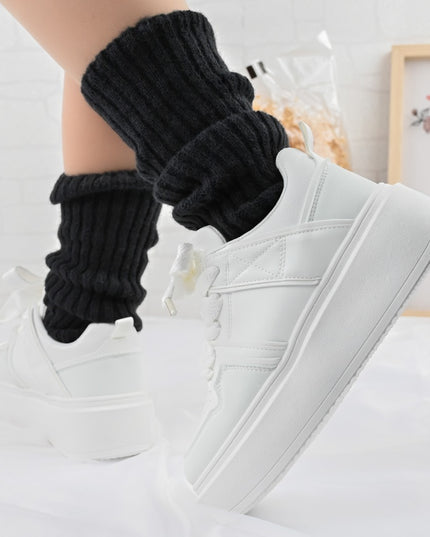 Pantofi sport de dama,D1308,Din piele ecologica,Alb