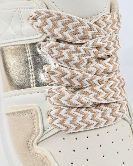 Pantofi sport de dama,D1308,Din piele ecologica,Beige