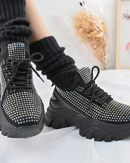 Pantofi Sport de dama,0146,cu pietre,Negru