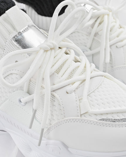 Pantofi Sport de dama,din material textil,1246,Alb
