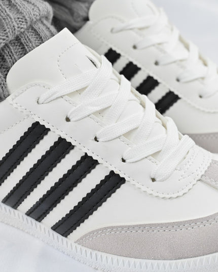 Дамски спортни обувки, D1303, Изработени от екологична кожа, Бели