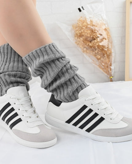 Дамски спортни обувки, D1303, Изработени от екологична кожа, Бели