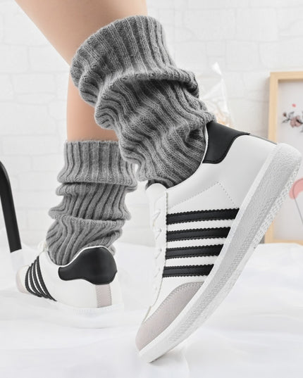 Дамски спортни обувки, D1303, Изработени от екологична кожа, Бели