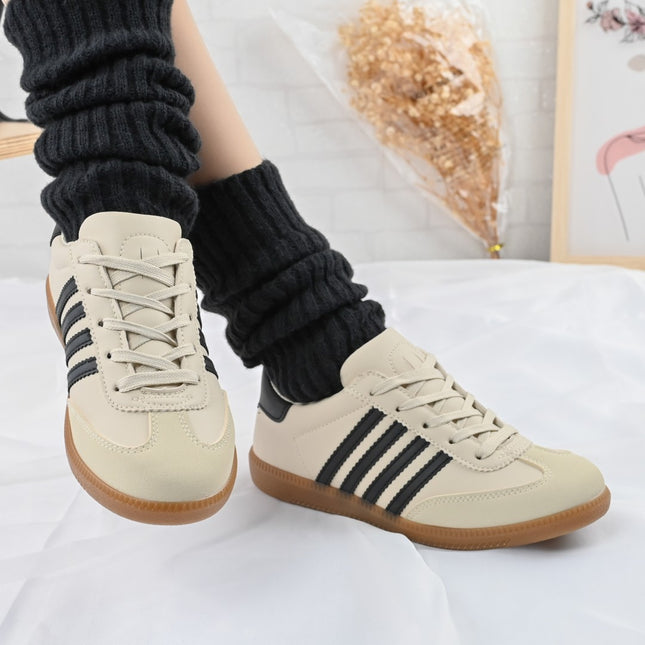 Pantofi sport de dama,D1303,Din piele ecologica,Bej