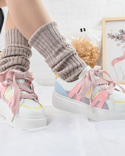 Pantofi sport de dama,D1315,Din Piele ecologica,Roz