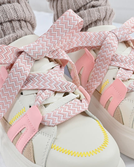 Pantofi sport de dama,D1315,Din Piele ecologica,Roz