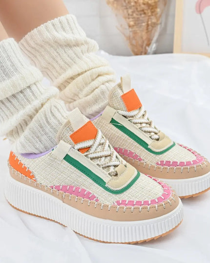Pantofi sport de dama,din material textil,D1325,Roz OEM