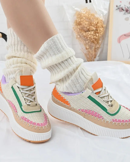 Pantofi sport de dama,din material textil,D1325,Roz OEM