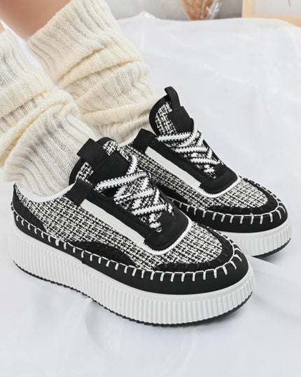 Pantofi sport de dama,din material textil,D1325,Negru