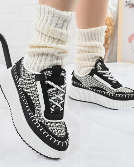 Pantofi sport de dama,din material textil,D1325,Negru