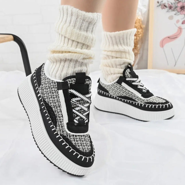 Pantofi sport de dama,din material textil,D1325,Negru OEM