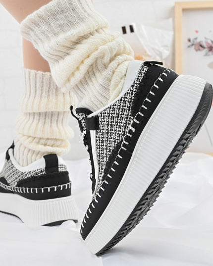 Pantofi sport de dama,din material textil,D1325,Negru