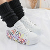 Pantofi Sport De Dama,Din Piele Ecologica,D1371,Alb