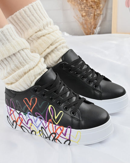 Pantofi Sport De Dama,Din Piele Ecologica,D1371,Negru