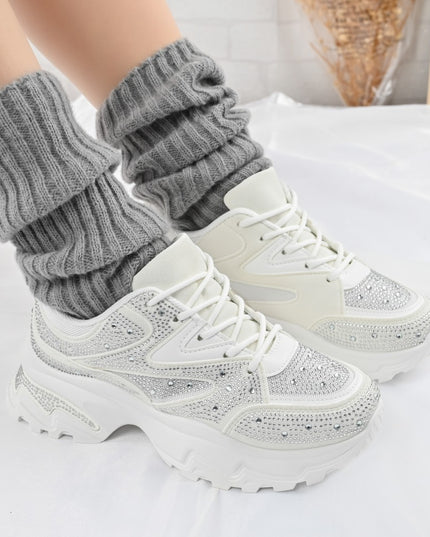 Pantofi sport De dama,din Piele ecologica intoarsa,1260,Alb