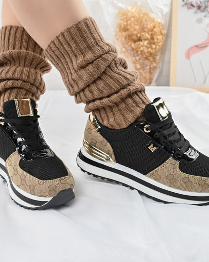 Pantofi sport De dama,cu insertii de plasa,1266,Negru