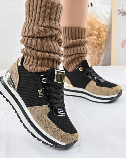 Pantofi sport De dama,cu insertii de plasa,1266,Negru