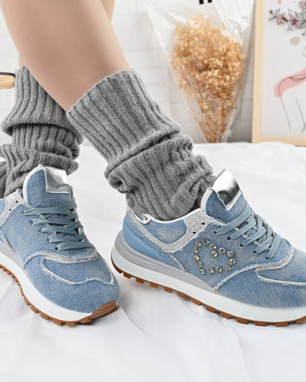 Pantofi sport De dama,Din Denim,D1399.Albastru Desschis