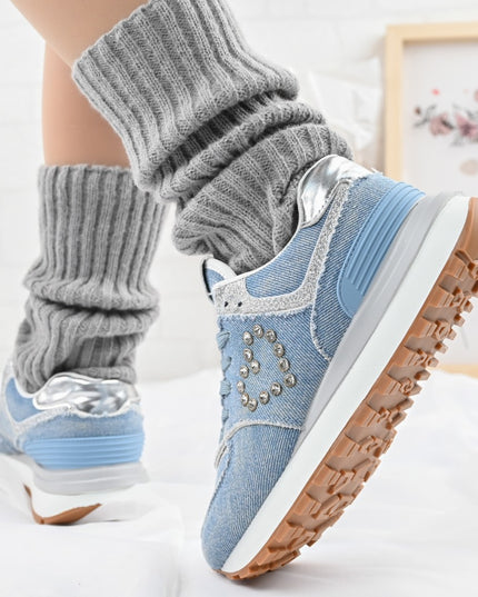 Pantofi sport De dama,Din Denim,D1399.Albastru Desschis