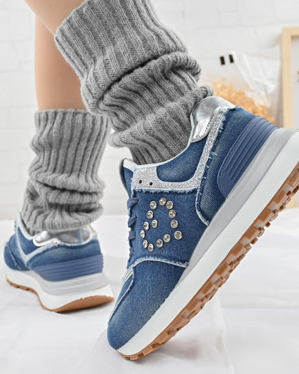 Pantofi sport De dama,Din Denim,D1399.Albastru