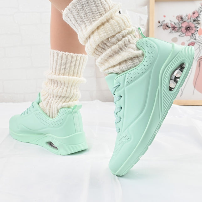 Дамски спортни обувки 1300 Светли Екологична кожа Зелени