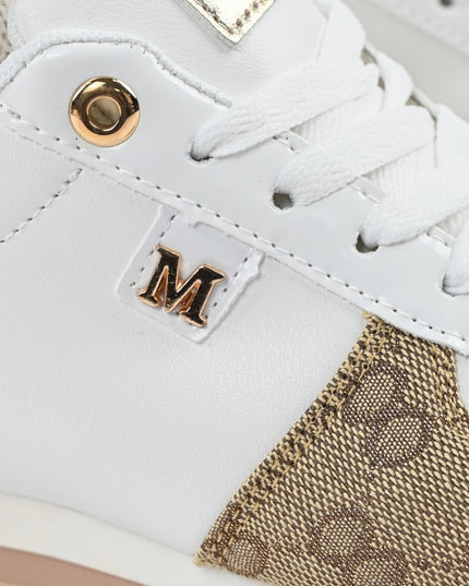 Дамски спортни обувки, изработени от екологична кожа, 1264, бели