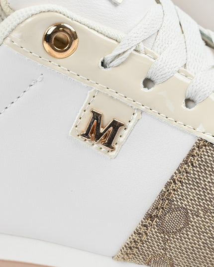 Дамски спортни обувки, изработени от екологична кожа, 1264, бежови