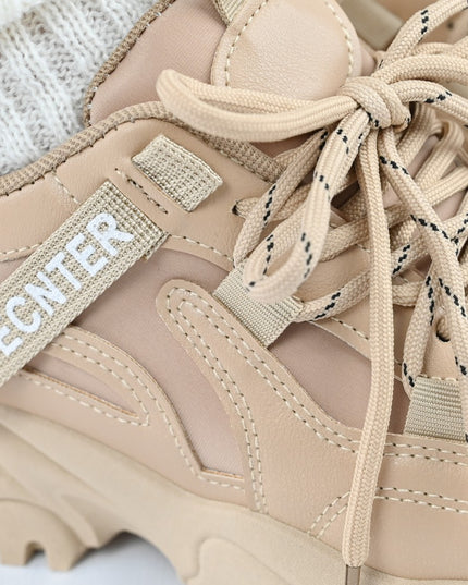 Дамски спортни обувки от екологична кожа 1270, каки