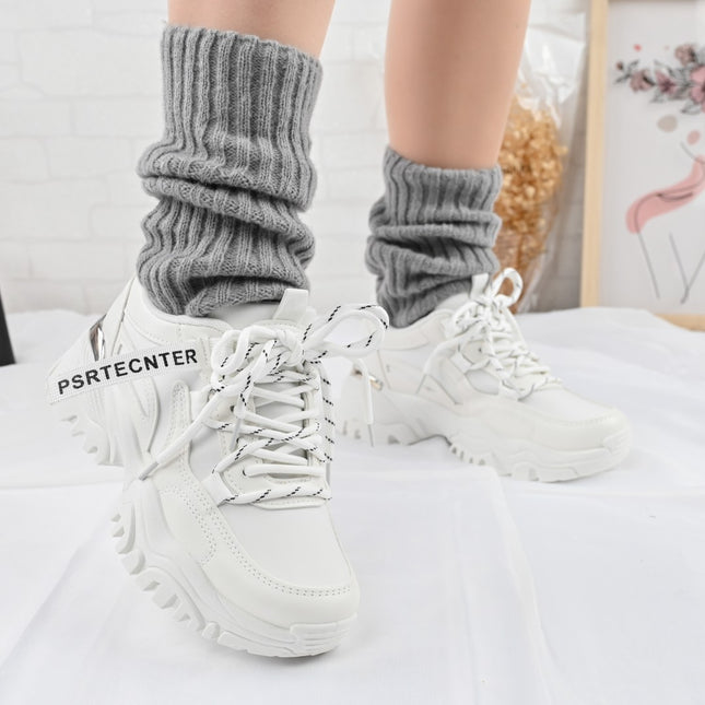 Дамски спортни обувки от екологична кожа 1270, бели