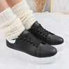Pantofi Sport De Dama,Din piele ecologica,D1424,Negru cu Alb