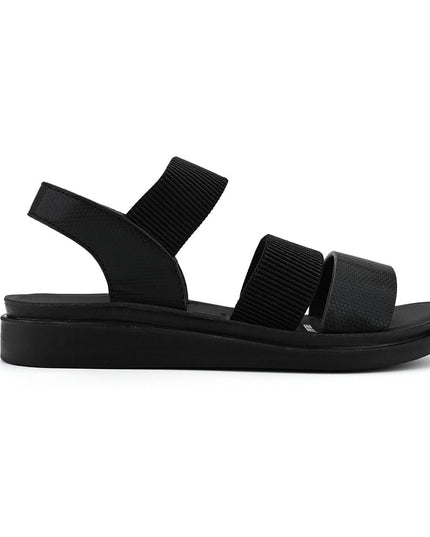 Sandale de Dama,Cu Talpa Joasa,Din Piele ecologica,SA88,Negru