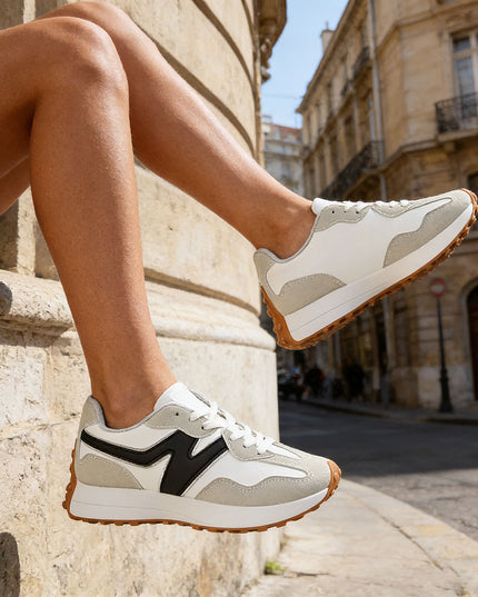 Pantofi Sport De Dama din Piele Ecologica Intoarsa, D1434 - Gri