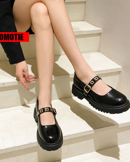 Pantofi casual de dama,Din piele ecologica,P1285,Negru OEM